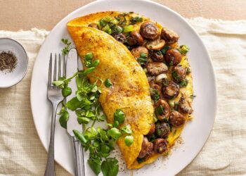 Omelete de cogumelos