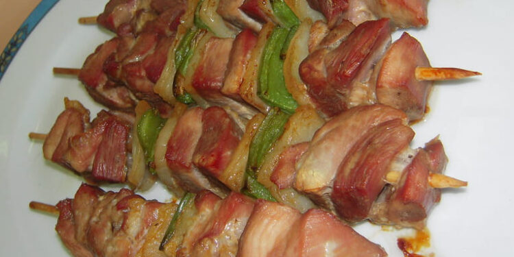 Espetadas de peru na airfryer