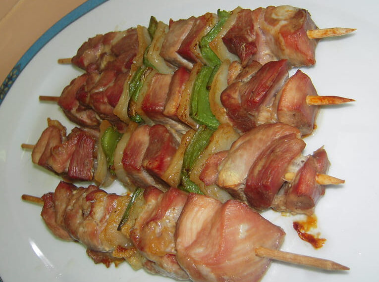 Espetadas de peru na airfryer