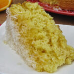 Pão de ló de laranja e coco
