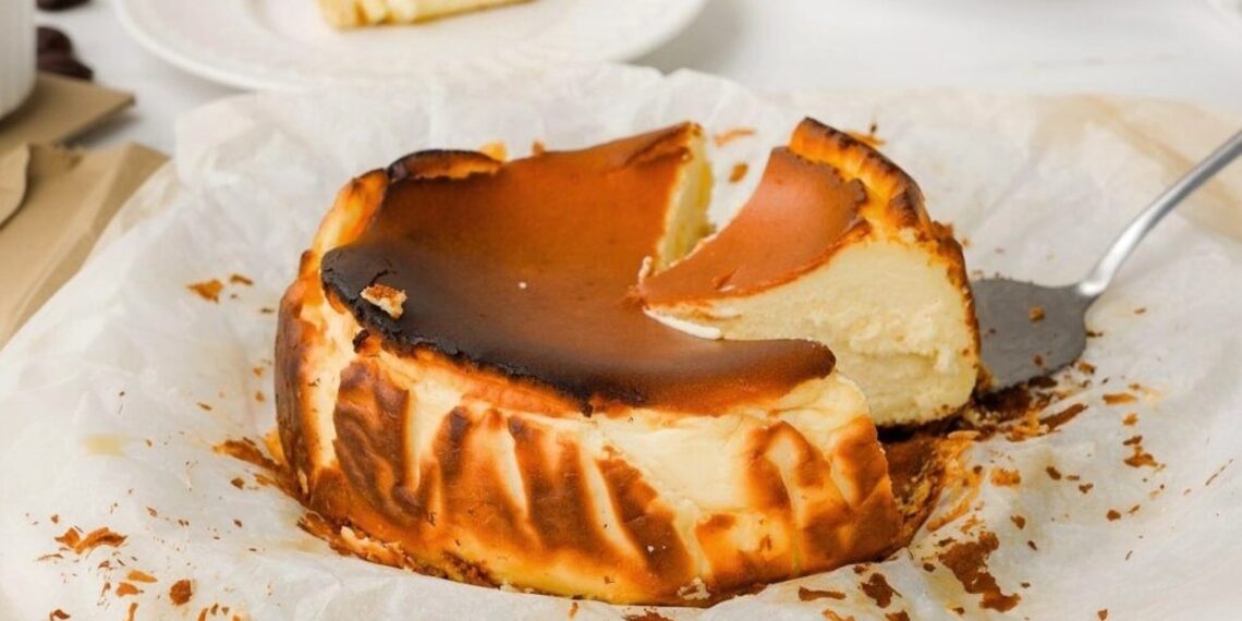 Cheesecake basco com 3 ingredientes