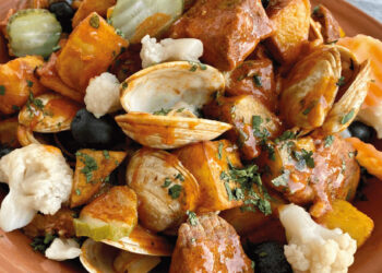 Carne de porco à Alentejana