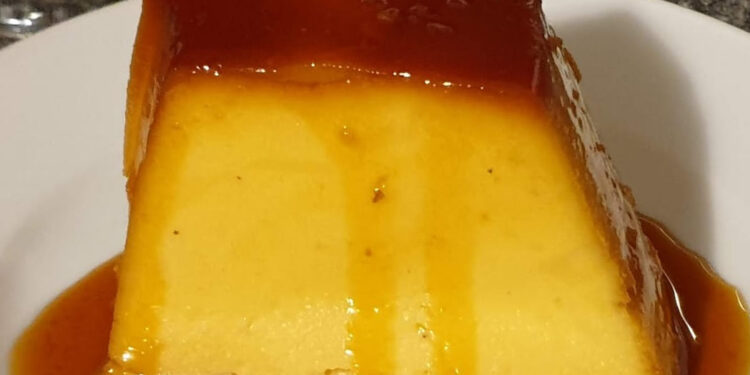 Pudim de amêndoa no microondas