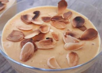 Baba de camelo com amêndoa