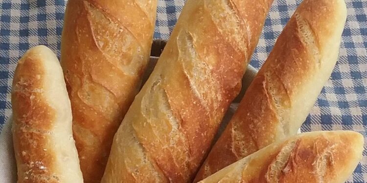 Baguetes crocantes caseiras