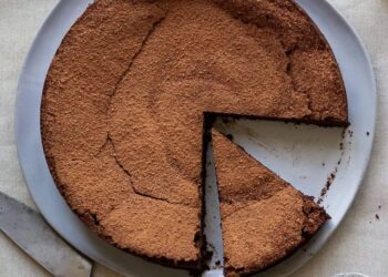 Bolo de café com chocolate