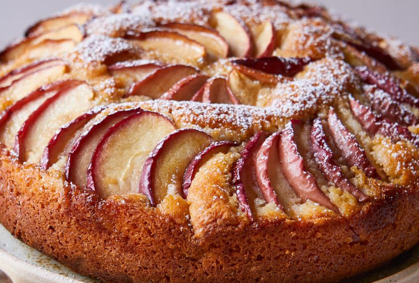 Bolo de maçã invertido na air fryer