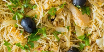 Bacalhau à Brás com batata-doce