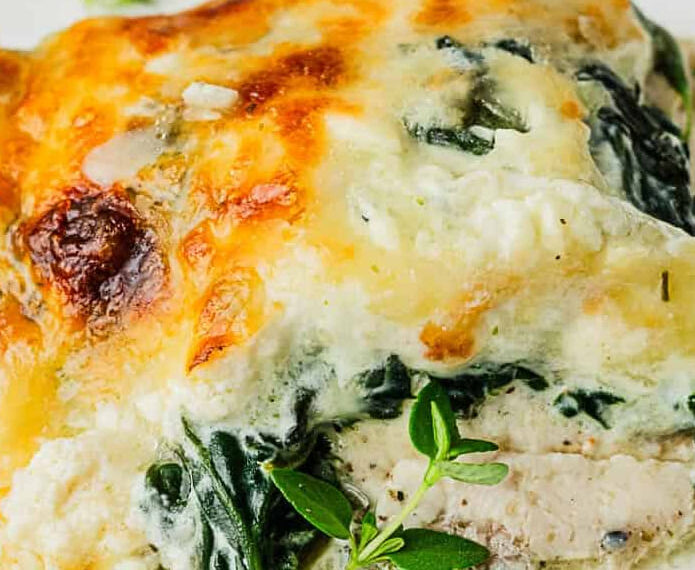 Empadão de frango com espinafres