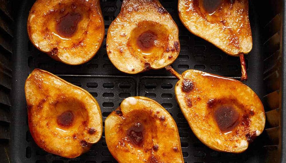 Pera assada na air fryer
