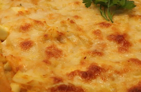 Bacalhau cremoso com queijo da Serra