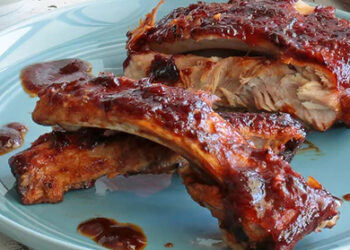 Entrecosto caramelizado com mel e cerveja