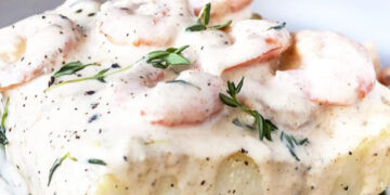 Lombinhos de pescada com camarão