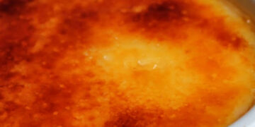 Leite creme queimado com toque de vinho do Porto