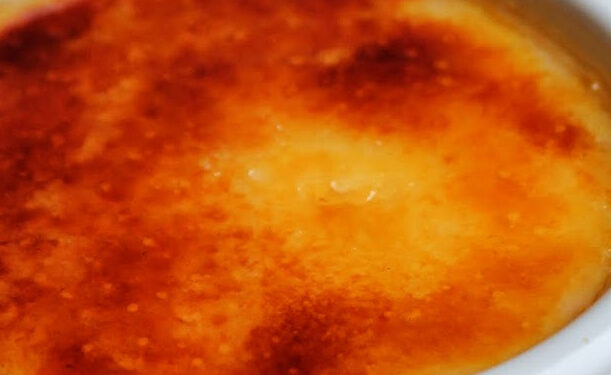 Leite creme queimado com toque de vinho do Porto