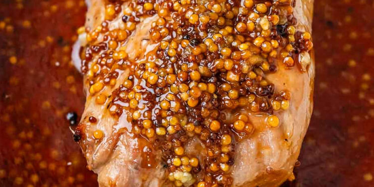 Lombinho de porco com mel e mostarda na air fryer