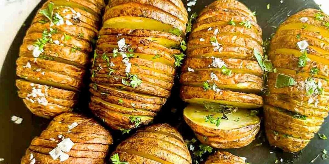 Batata Hasselback na air fryer (versão portuguesa)