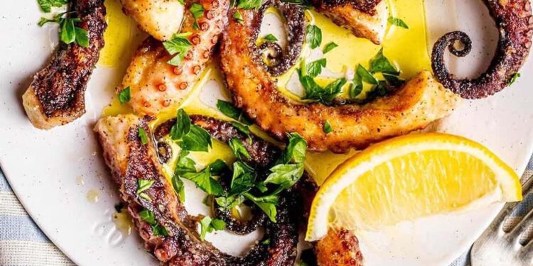 Polvo crocante na air fryer