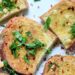 Broa tostada com alho e azeite na air fryer