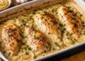 Frango cremoso no forno com mostarda e ervas aromáticas