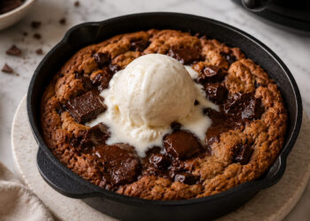 Cookie skillet de chocolate na air fryer