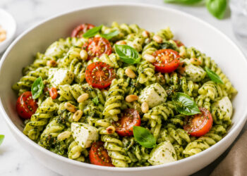 Massa com pesto (versão fria e cremosa)