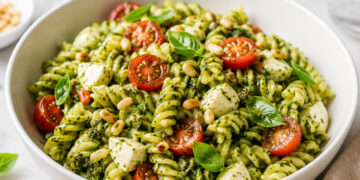 Massa com pesto (versão fria e cremosa)